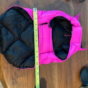 Pink winter dog vest